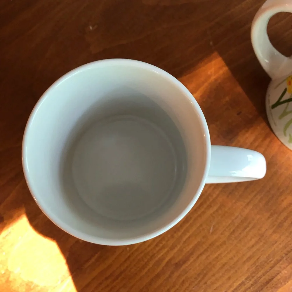 Two Vintage Floral Retro 1983 Bob Van Allen for Contempo Floral Mugs